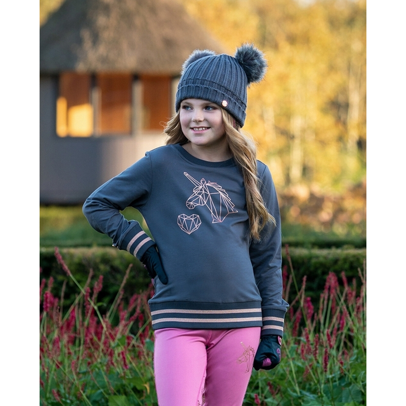 QHP Junior Didy Beanie - Grey-2
